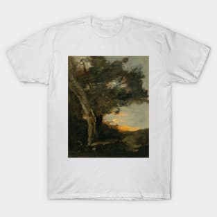 Sunset with a Lioness by Jean-Baptiste Camille Corot T-Shirt